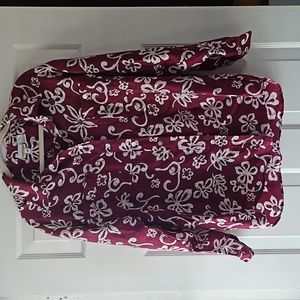 New Port News Long sleeve button down Silk Blouse